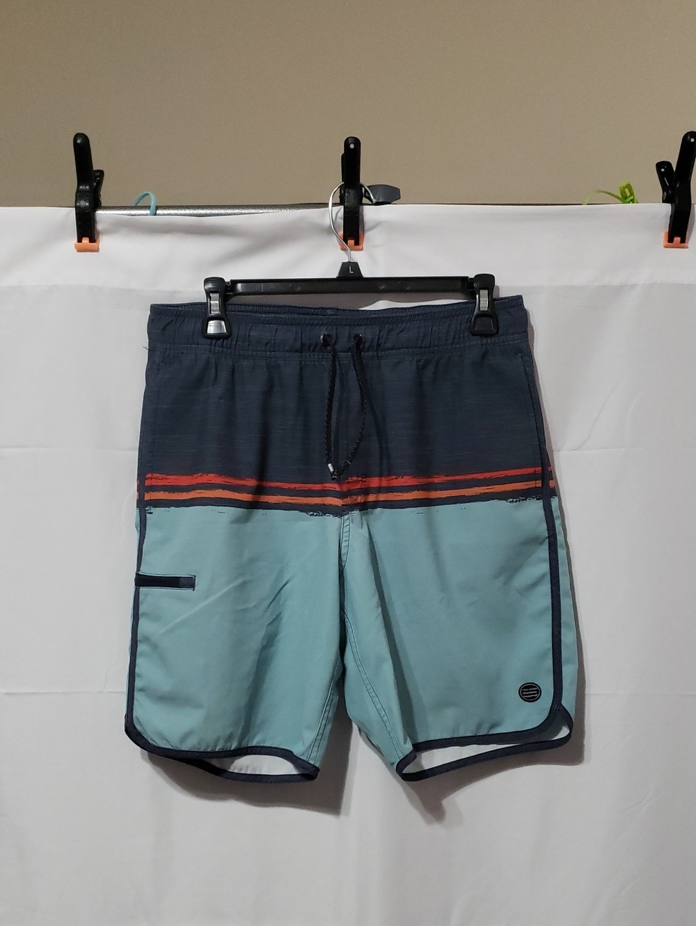 Men's Flag & Anthem Board Shorts. Size: Waist 31"
